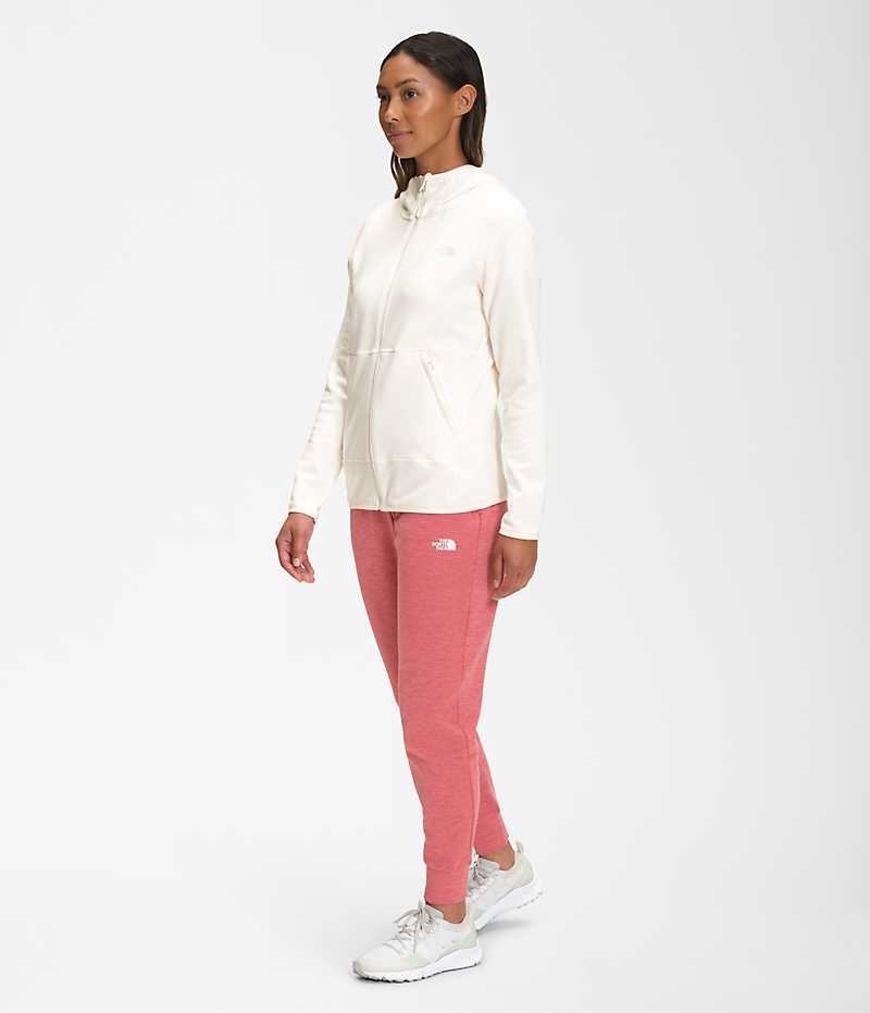 Women's The North Face Canyonlands Hoodie Fleece Jacket White | TORONTO XJERZO