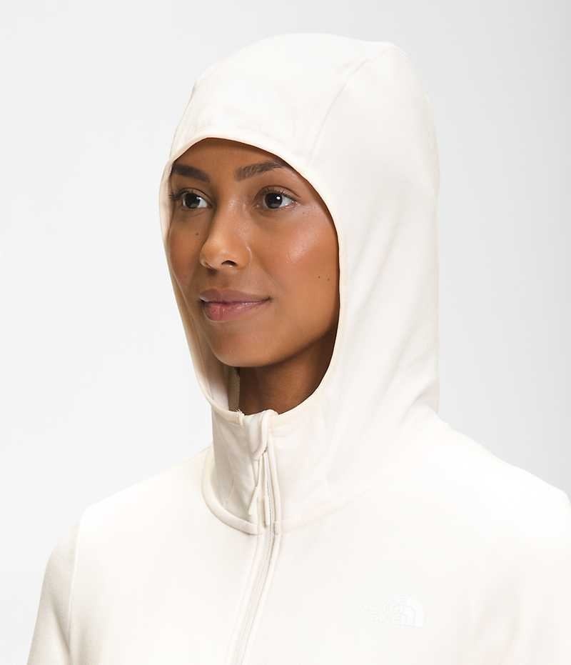 Women's The North Face Canyonlands Hoodie Fleece Jacket White | TORONTO XJERZO