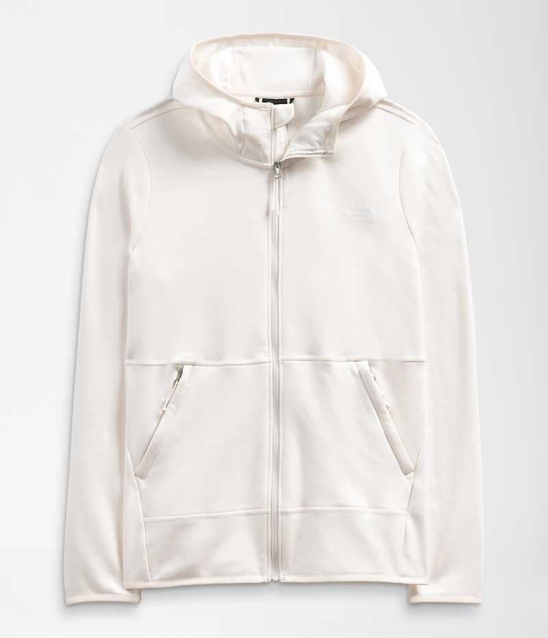 Women's The North Face Canyonlands Hoodie Fleece Jacket White | TORONTO XJERZO