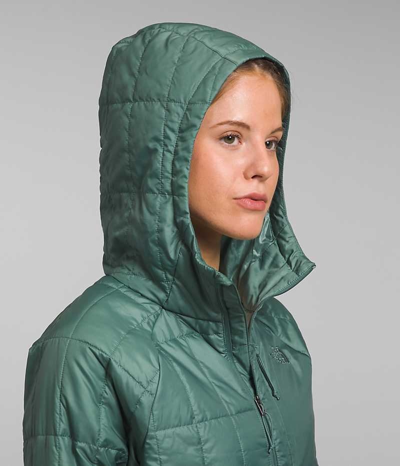 Women's The North Face Circaloft Hoodie Down Jacket Turquoise | CANADA LVGMOI