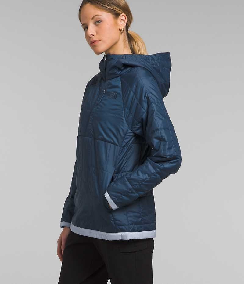 Women's The North Face Circaloft ¼-Zip Pullover Down Jacket Blue | OTTAWA VDUWCP