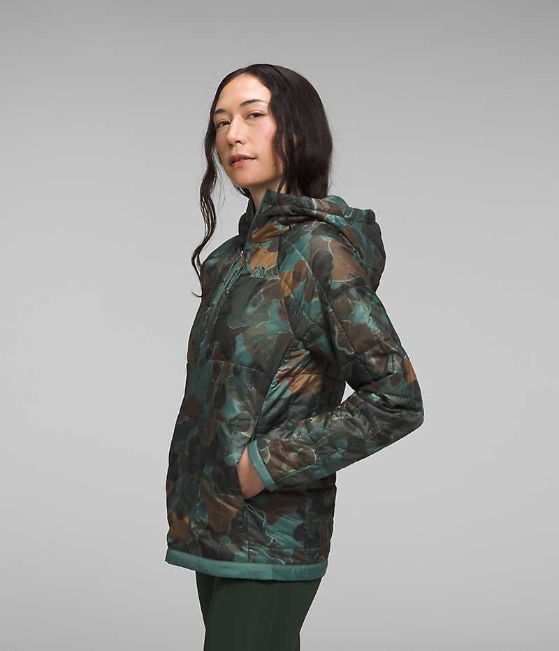 Women's The North Face Circaloft ¼-Zip Pullover Down Jacket Camo | TORONTO WJYVBP