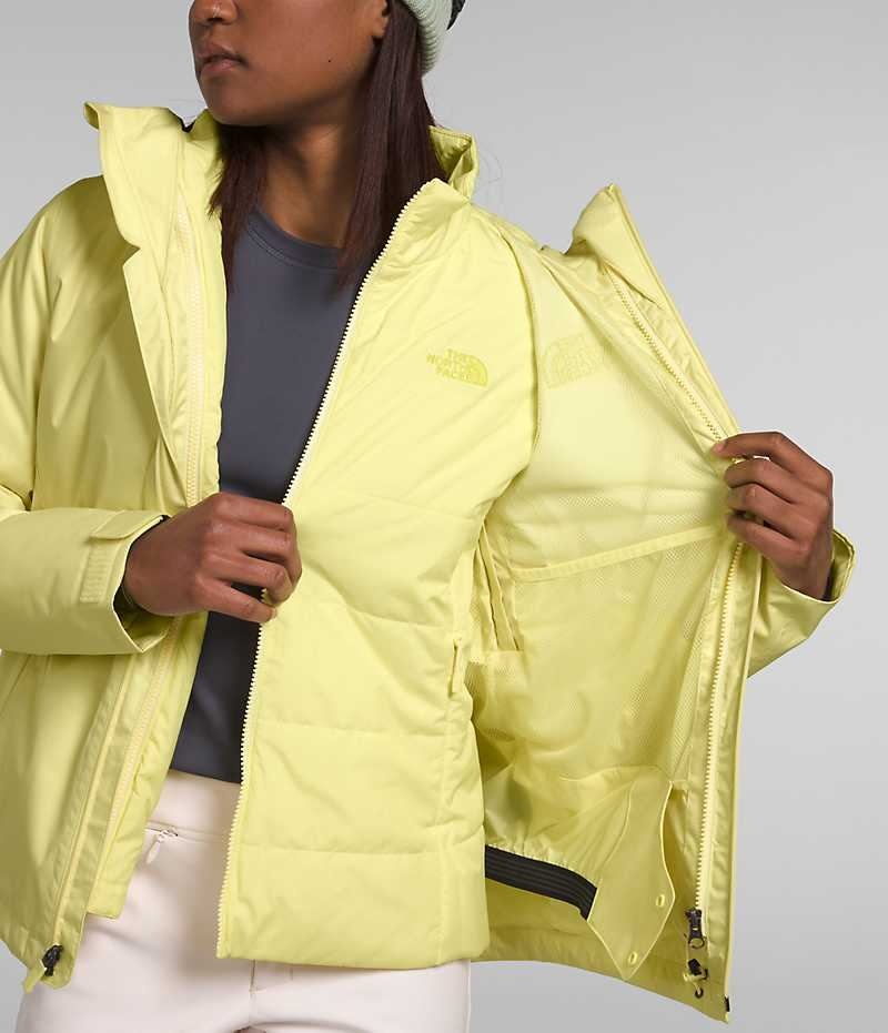 Women's The North Face Clementine Triclimate® Insulated Jacket Yellow | OTTAWA WRFYGO