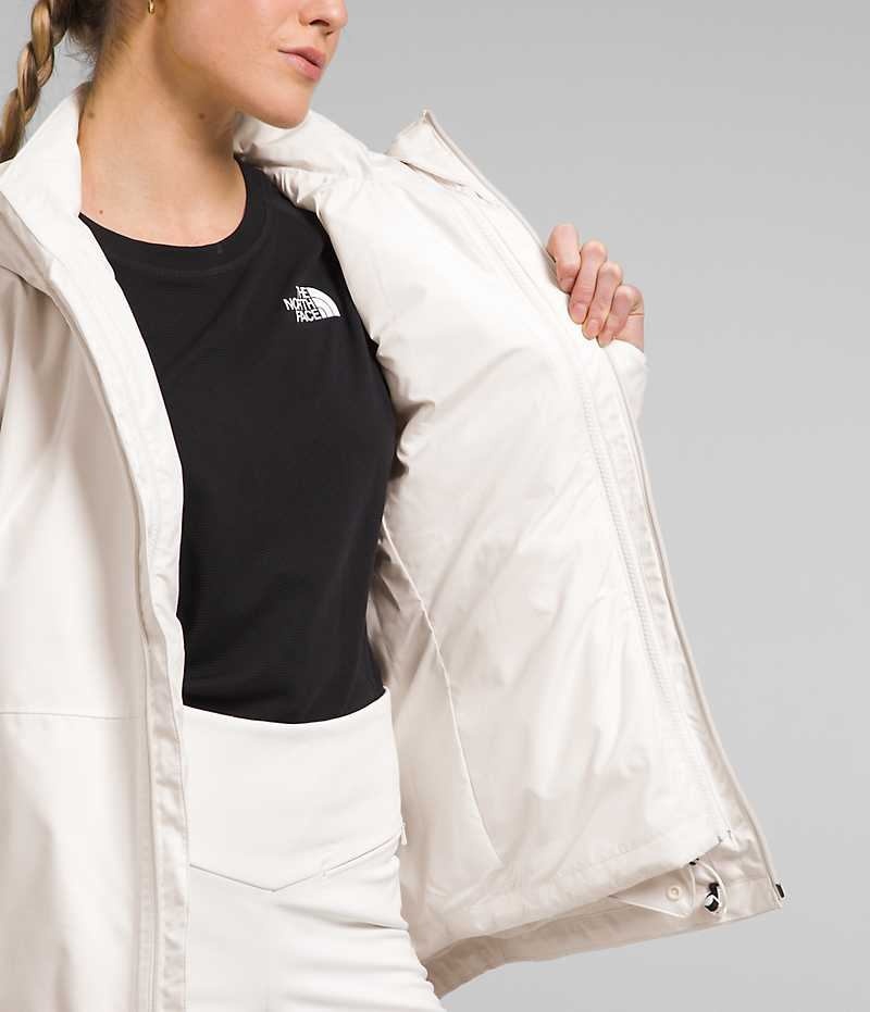 Women's The North Face Clementine Triclimate® Insulated Jacket White | TORONTO CRQMYT