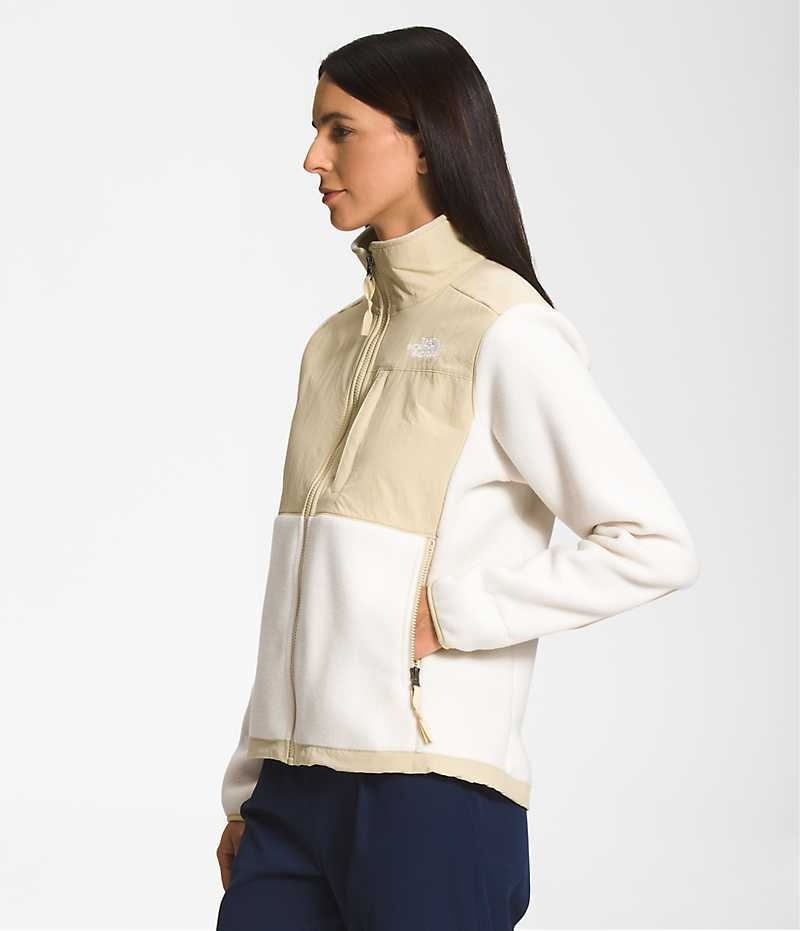 Women's The North Face Denali Fleece Jacket White | OTTAWA SWKBQN