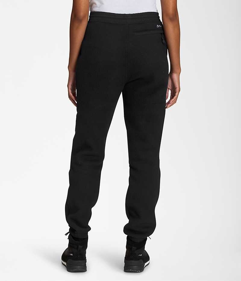 Women's The North Face Denali Fleece Pants Black | CANADA OTMKPQ