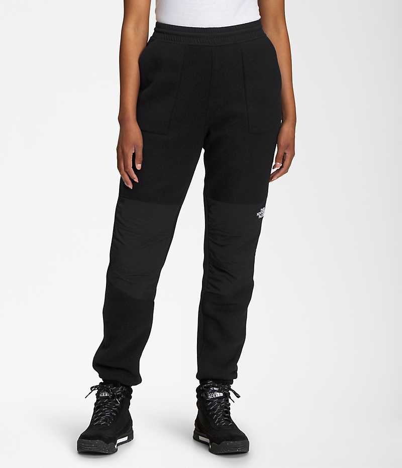 Women\'s The North Face Denali Fleece Pants Black | CANADA OTMKPQ