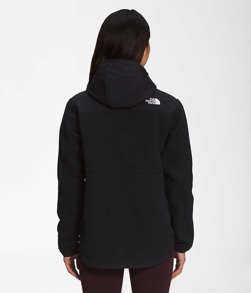 Women's The North Face Denali Hoodie Fleece Jacket Black | OTTAWA REIVLN