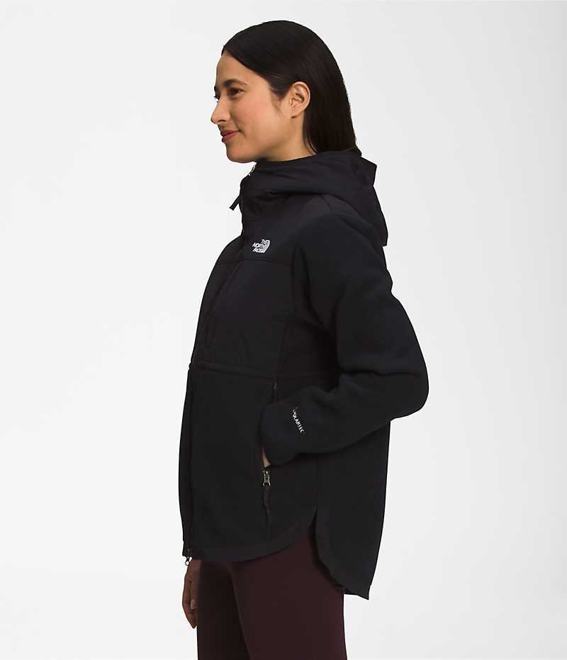 Women's The North Face Denali Hoodie Fleece Jacket Black | OTTAWA REIVLN