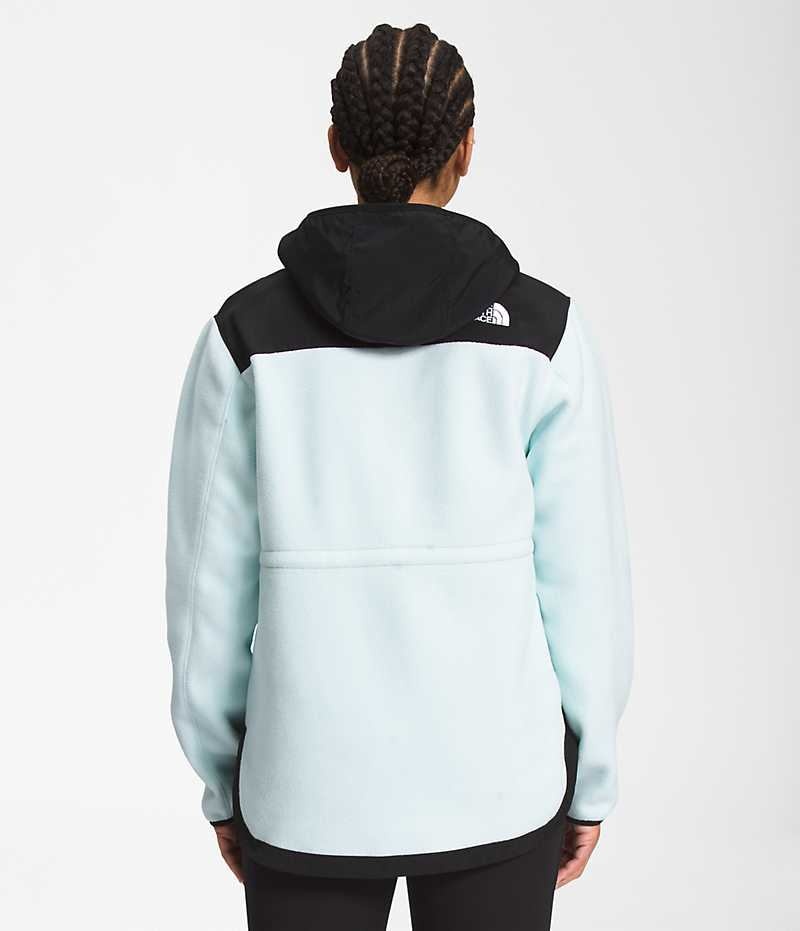 Women's The North Face Denali Hoodie Fleece Jacket Black / Turquoise | CANADA LWOUZD