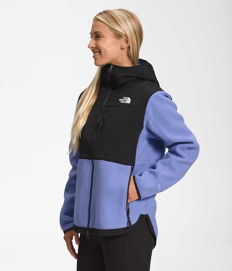 Women's The North Face Denali Hoodie Fleece Jacket Black / Blue | TORONTO WQTGAN