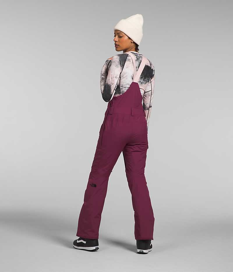 Women's The North Face Freedom Insulated Bib Pants Burgundy | OTTAWA JZCYVK