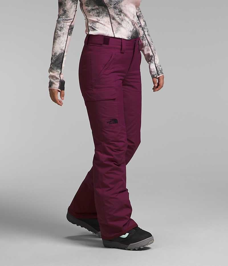 Women's The North Face Freedom Insulated Pants Burgundy | CANADA EBTUMZ