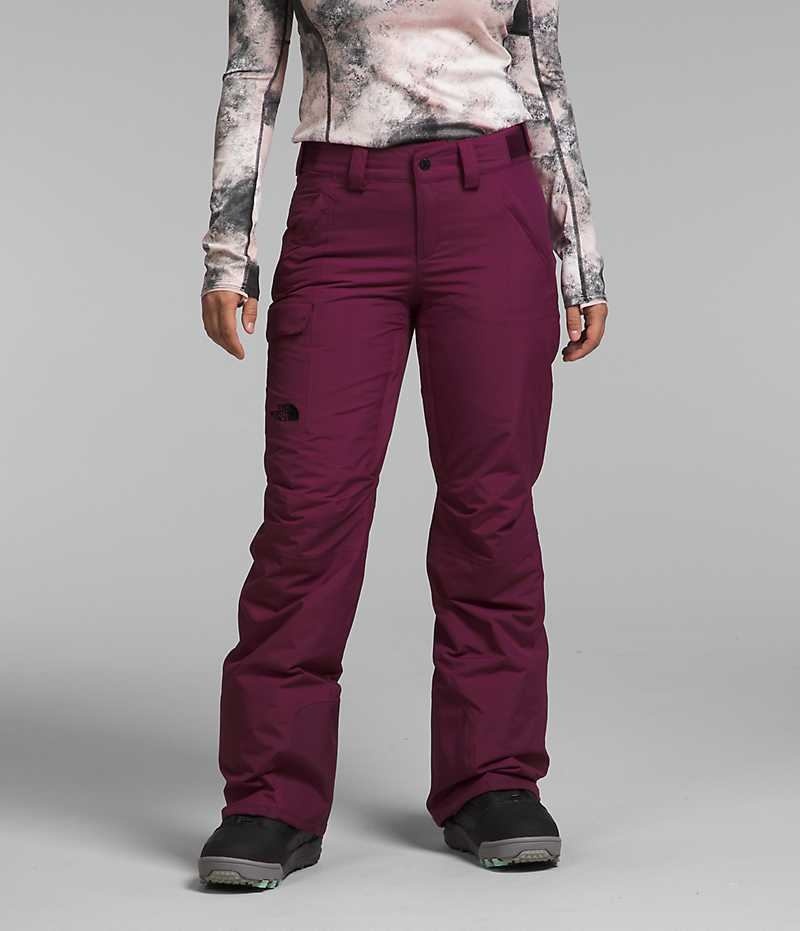 Women\'s The North Face Freedom Insulated Pants Burgundy | CANADA EBTUMZ