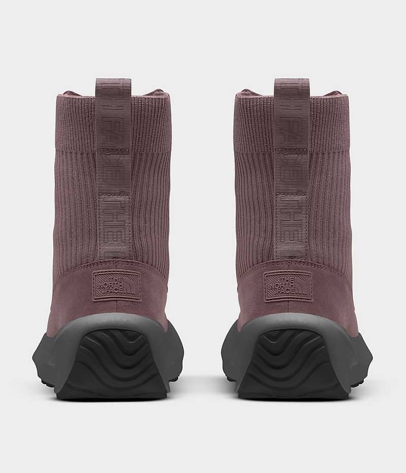 Women's The North Face Halseigh Knit Winter Boots Fuchsia | CANADA MDASCP