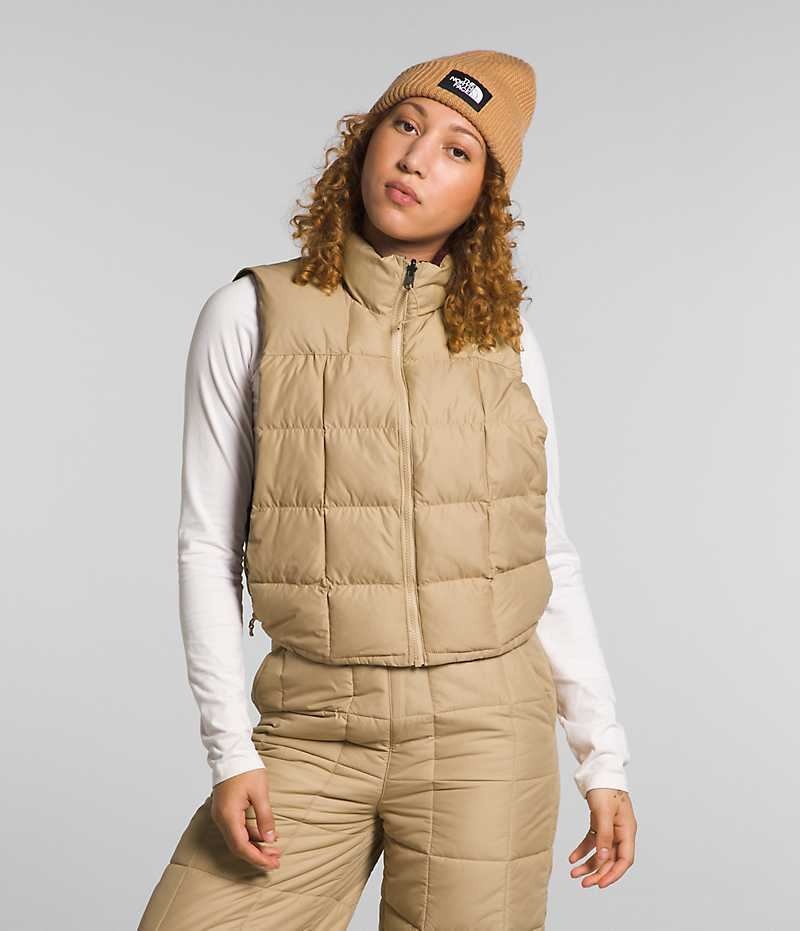 Women\'s The North Face Lhotse Reversible Vest Khaki | CANADA GFNADV