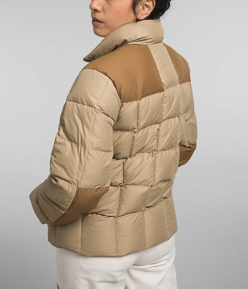 Women's The North Face Lhotse Reversible Down Jacket Khaki | TORONTO BHLPQZ