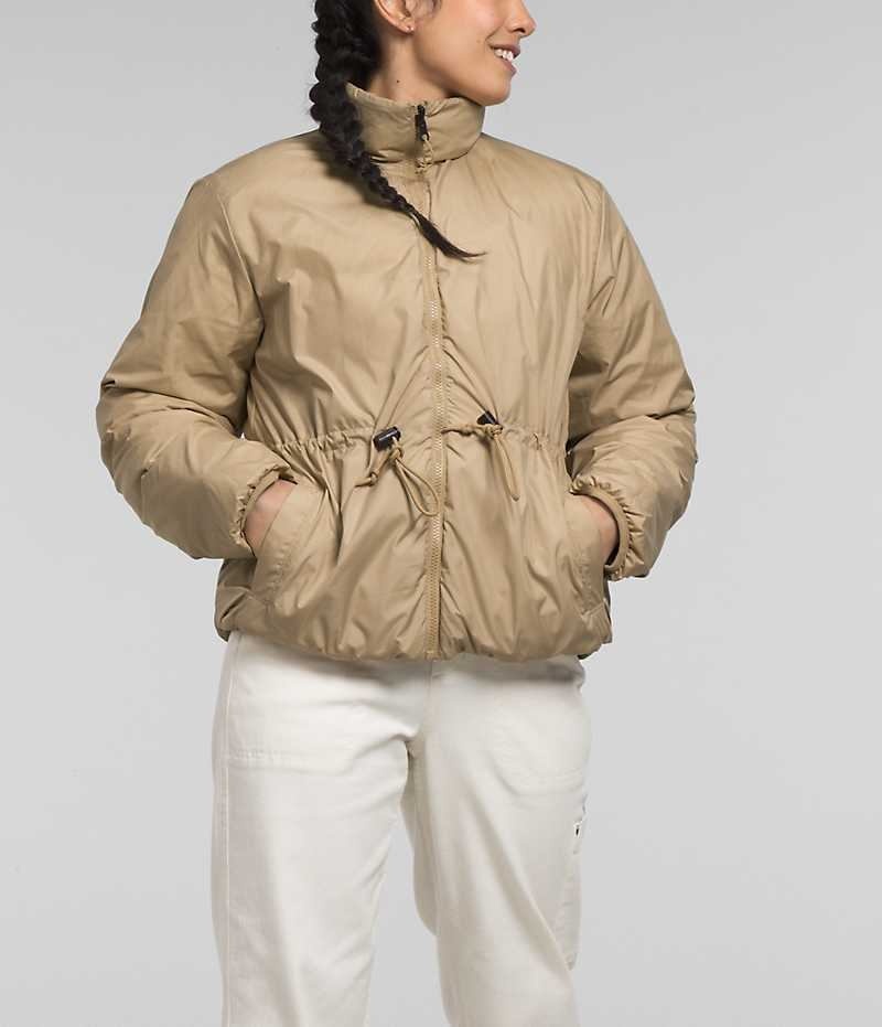 Women's The North Face Lhotse Reversible Down Jacket Khaki | TORONTO BHLPQZ