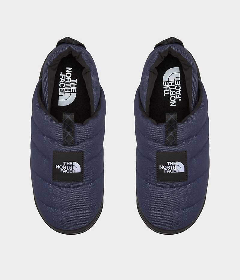 Women's The North Face Nuptse Denim Mules Blue | CANADA LITQZB