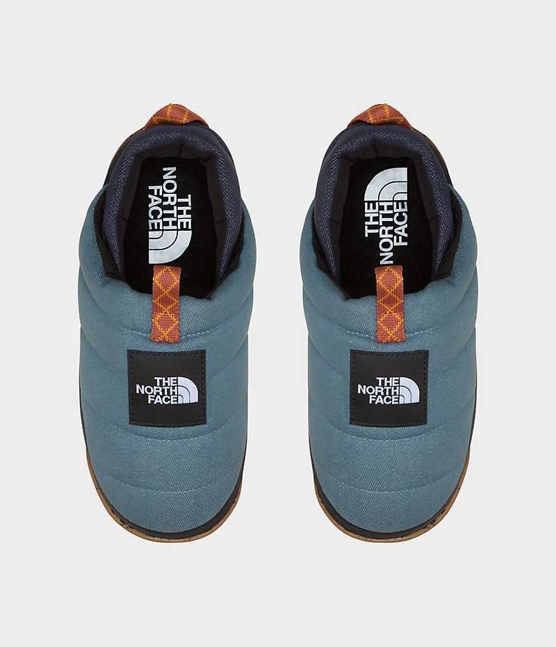 Women's The North Face Nuptse Denim Mules Blue | TORONTO ZPYILA