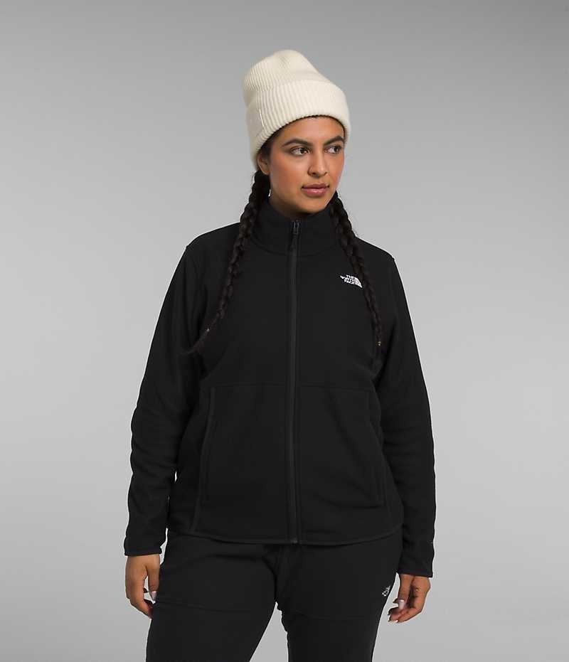 Women\'s The North Face Plus Alpine Polartec® 100 Fleece Jacket Black | OTTAWA WYRUFV