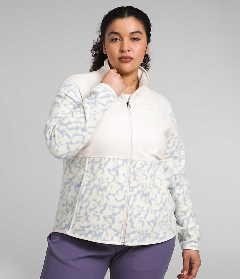 Women\'s The North Face Plus Alpine Polartec® 100 Fleece Jacket White | CANADA UKSNVX