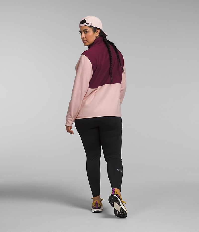 Women's The North Face Plus Alpine Polartec® 100 Fleece Jacket Pink | TORONTO GREWJB