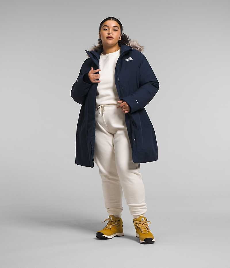 Women's The North Face Plus Arctic Parka Navy | OTTAWA GSHOQV