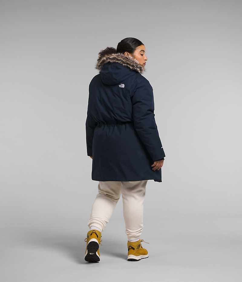 Women's The North Face Plus Arctic Parka Navy | OTTAWA GSHOQV