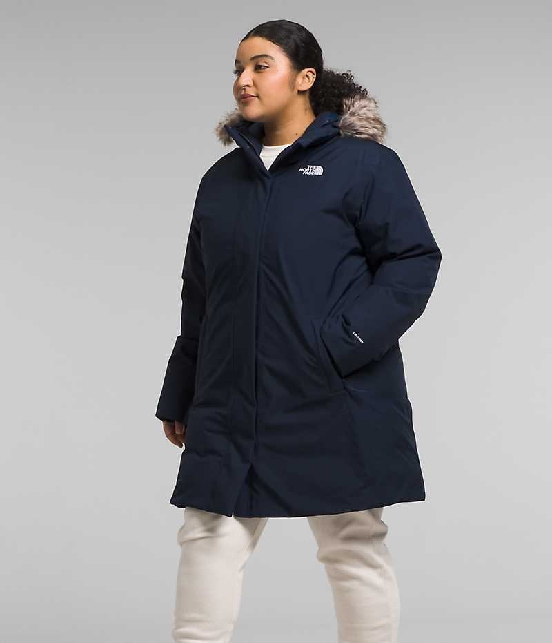 Women's The North Face Plus Arctic Parka Navy | OTTAWA GSHOQV