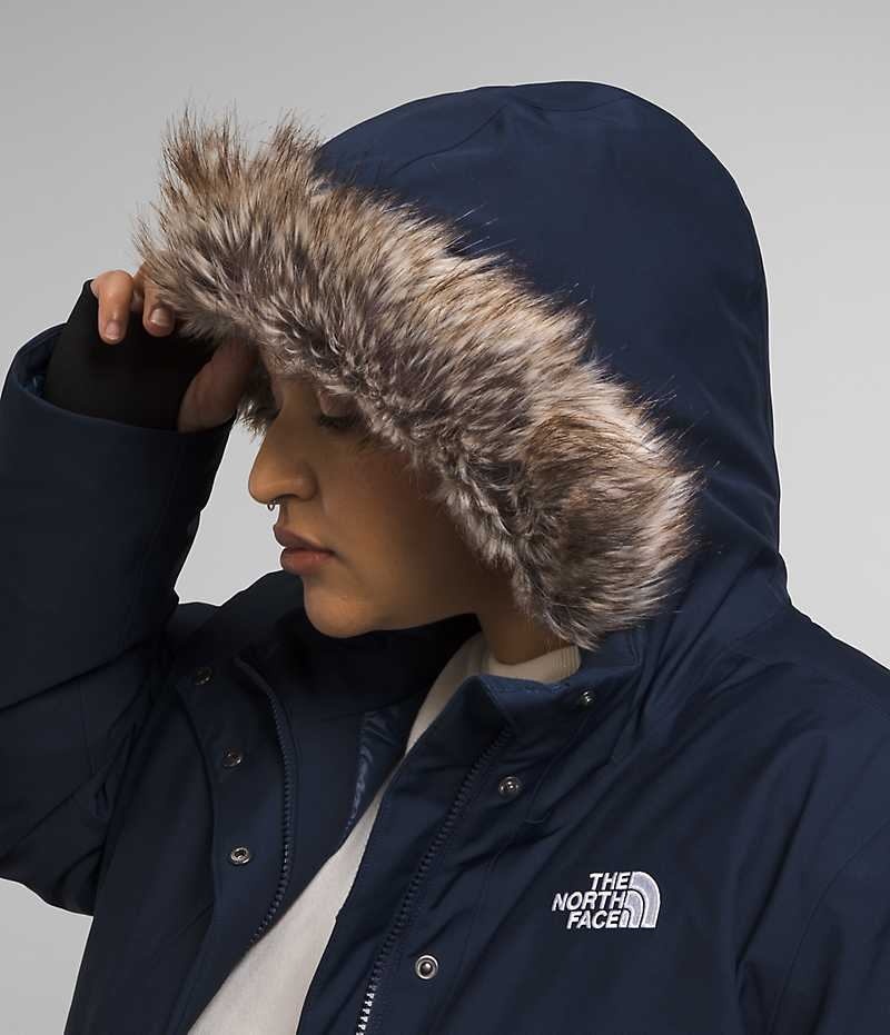 Women's The North Face Plus Arctic Parka Navy | OTTAWA GSHOQV