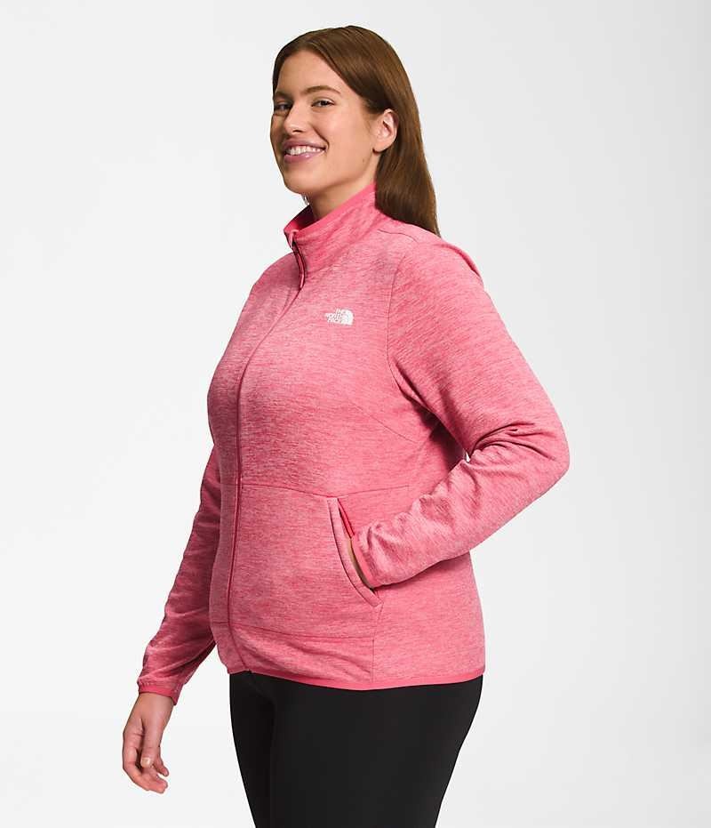 Women's The North Face Plus Canyonlands Full-Zip Fleece Jacket Pink | TORONTO JNTYUA