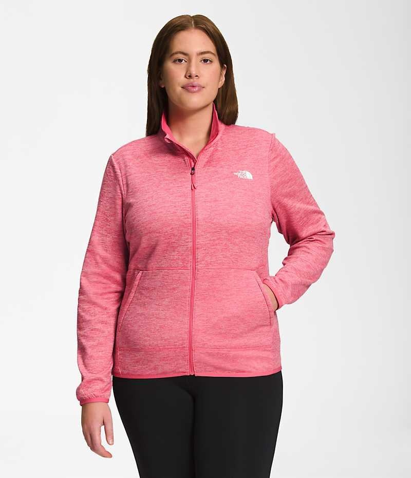 Women\'s The North Face Plus Canyonlands Full-Zip Fleece Jacket Pink | TORONTO JNTYUA