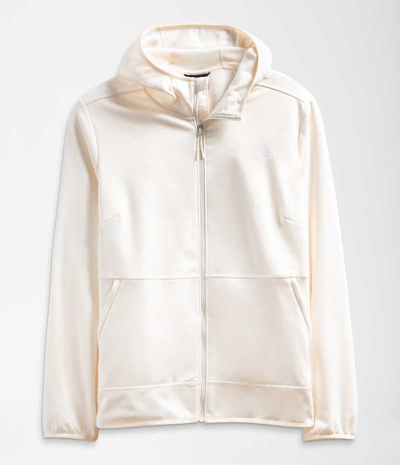 Women's The North Face Plus Canyonlands Hoodie Fleece Jacket White | CANADA QMWCTG