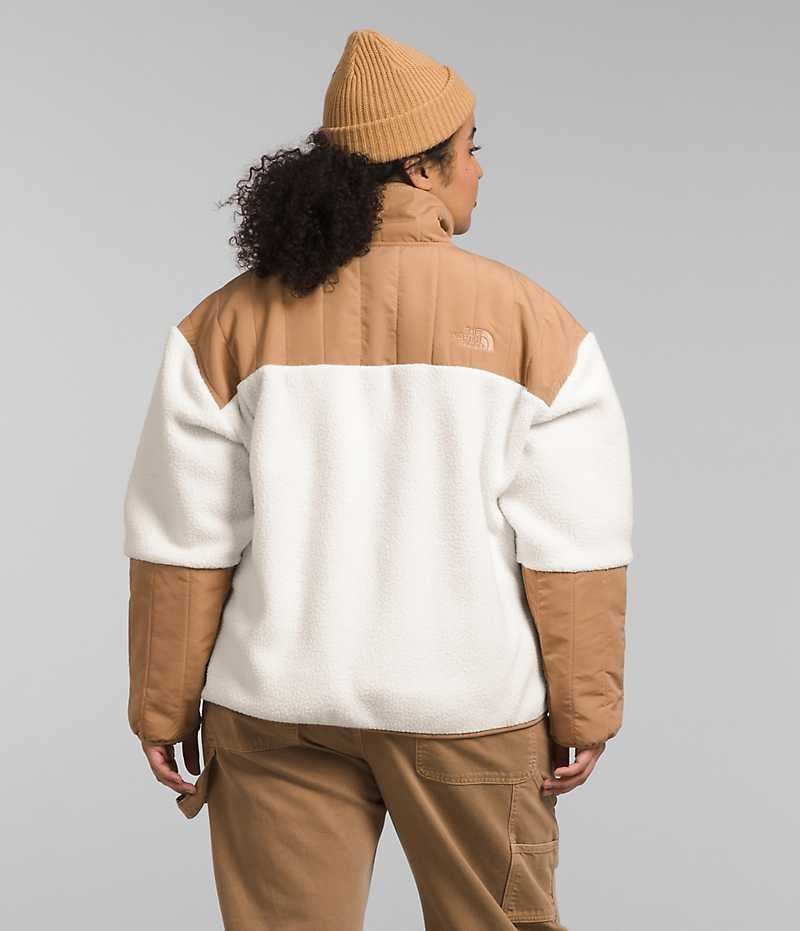 Women's The North Face Plus Cragmont Fleece ¼-Snap Pullover White | TORONTO GOTRFM