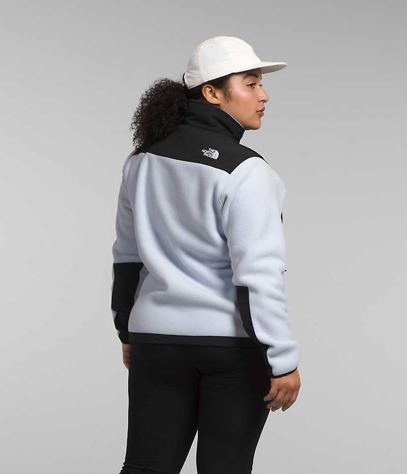 Women's The North Face Plus Denali Fleece Jacket Black / White | TORONTO VNAGIP