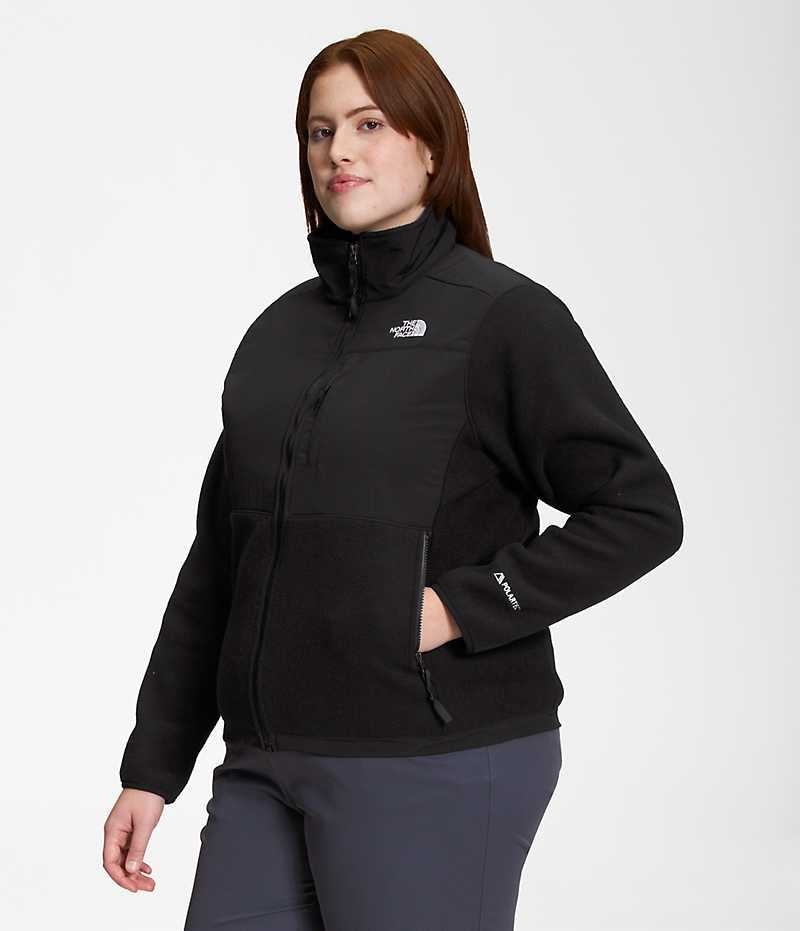 Women's The North Face Plus Denali Fleece Jacket Black | OTTAWA ZDIMVH