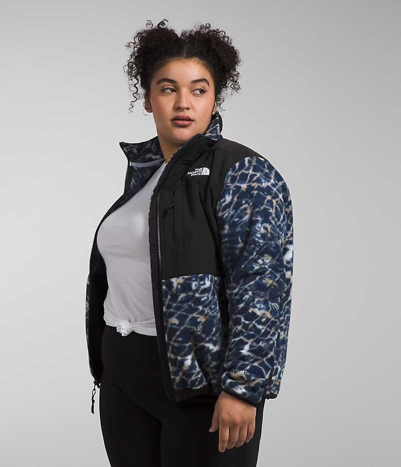 Women's The North Face Plus Denali Fleece Jacket Navy | CANADA SPNWMZ