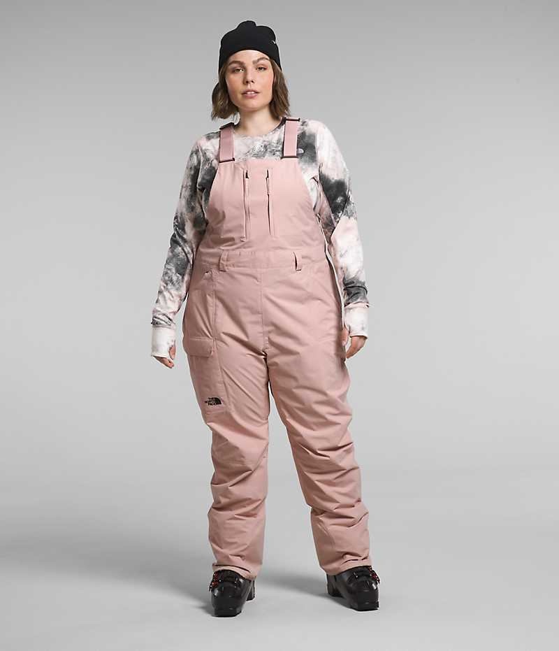 Women\'s The North Face Plus Freedom Bib Pants Pink | CANADA IGJDOT