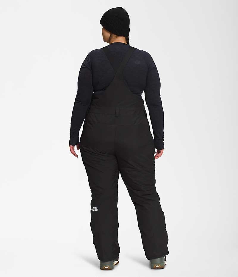 Women's The North Face Plus Freedom Insulated Bib Pants Black | TORONTO DTOCYE