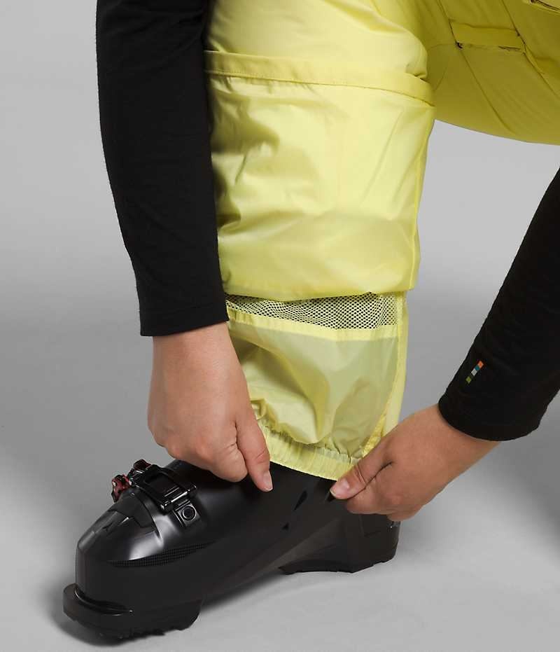 Women's The North Face Plus Freedom Insulated Bib Pants Yellow | OTTAWA FVKDMT