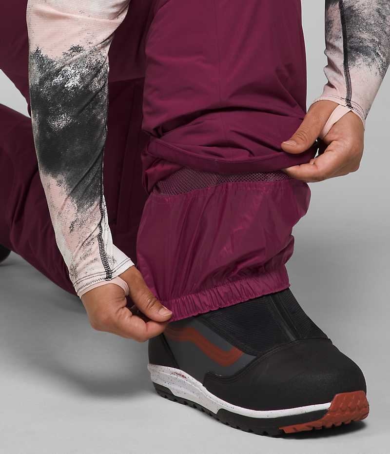 Women's The North Face Plus Freedom Insulated Bib Pants Burgundy | CANADA BJQICH