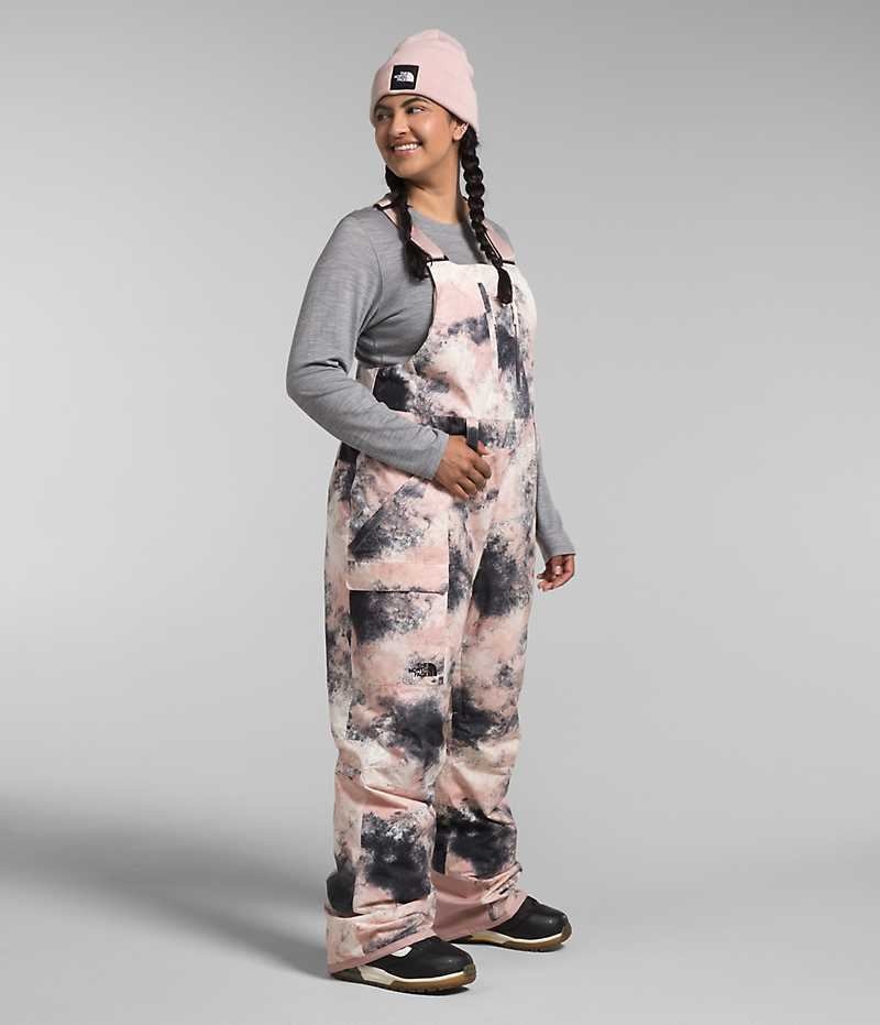 Women's The North Face Plus Freedom Insulated Bib Pants Pink | TORONTO HGMWRE