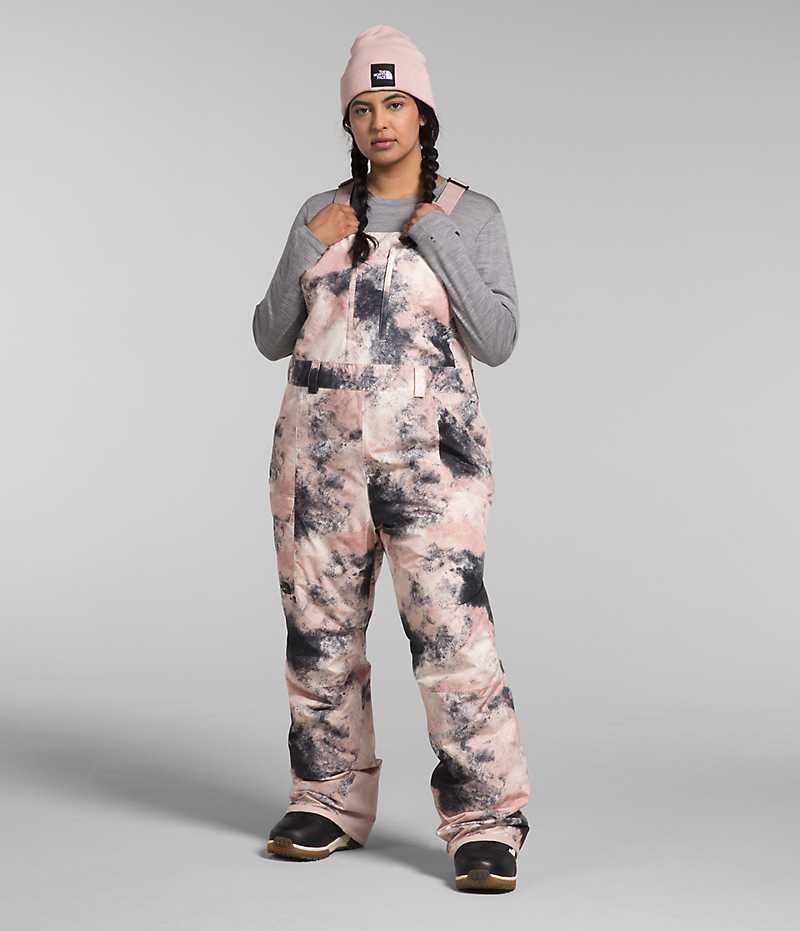 Women\'s The North Face Plus Freedom Insulated Bib Pants Pink | TORONTO HGMWRE