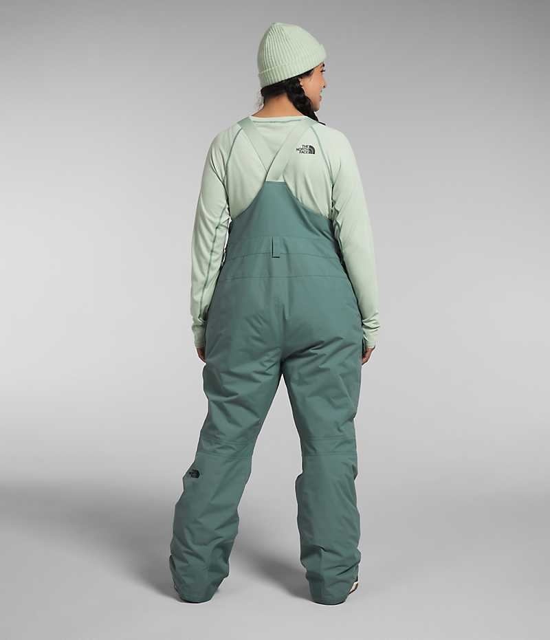 Women's The North Face Plus Freedom Insulated Bib Pants Green | OTTAWA PUIVLZ