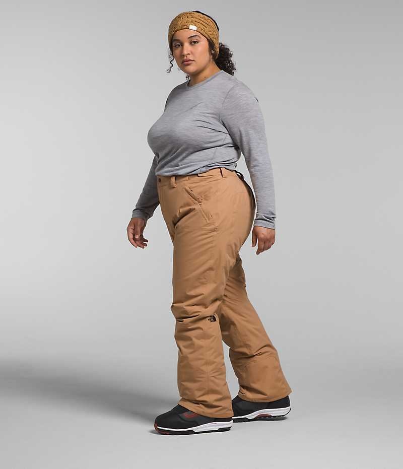 Women's The North Face Plus Freedom Insulated Pants Khaki | OTTAWA KERZUN