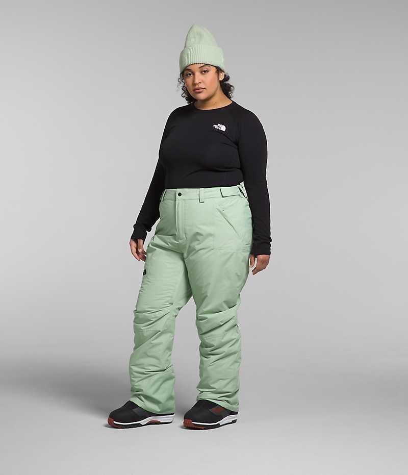 Women's The North Face Plus Freedom Insulated Pants Mint | CANADA GJPHXZ