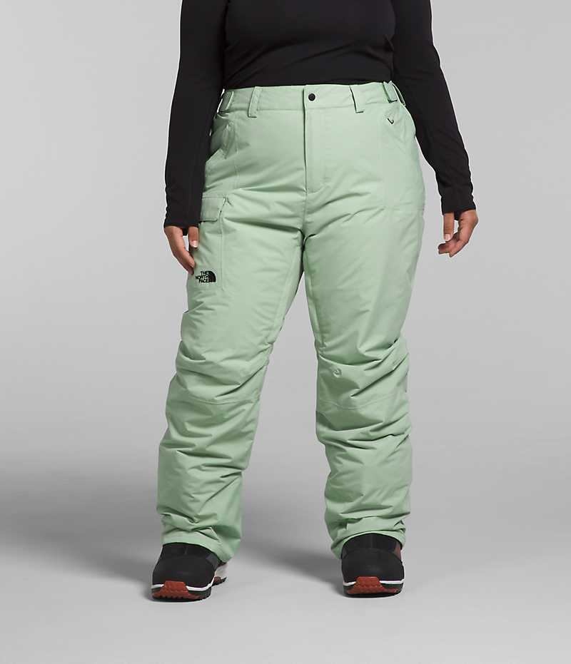 Women\'s The North Face Plus Freedom Insulated Pants Mint | CANADA GJPHXZ