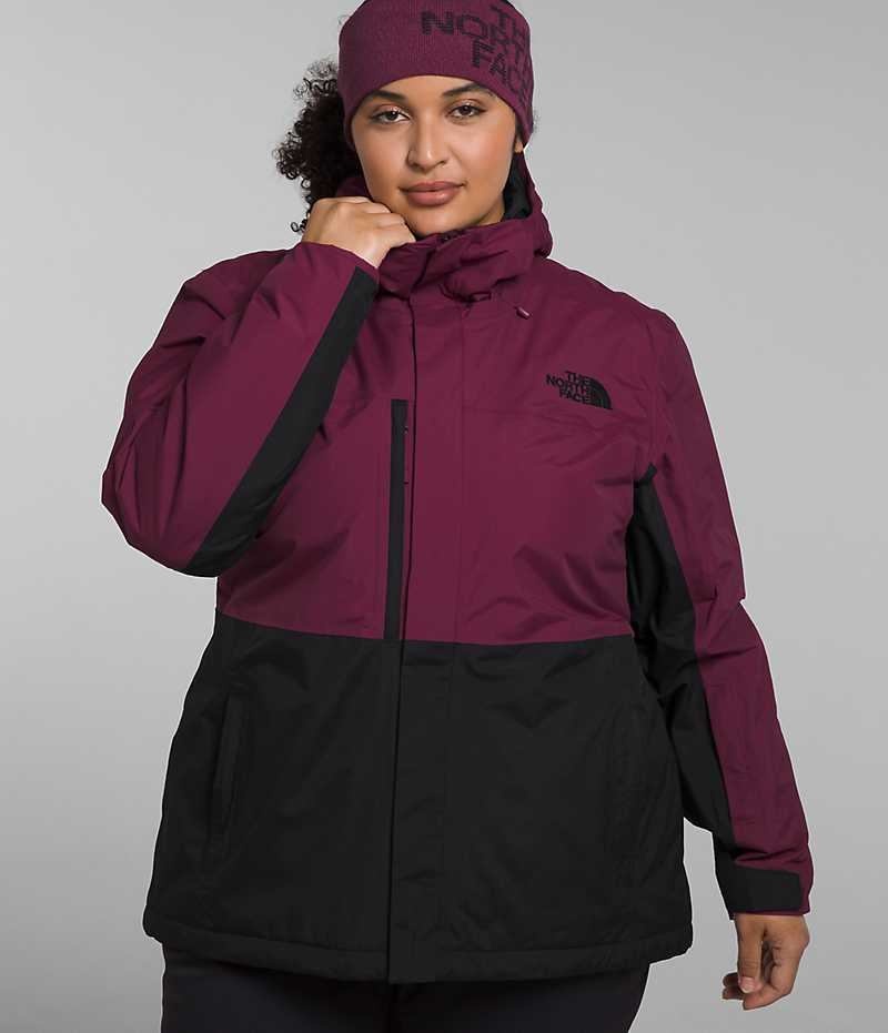 Women\'s The North Face Plus Freedom Insulated Jacket Fuchsia / Black | CANADA WLMGDZ