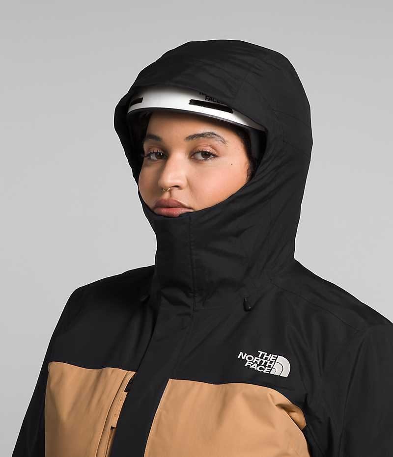 Women's The North Face Plus Freedom Insulated Jacket Khaki / Black | TORONTO YCMQVS